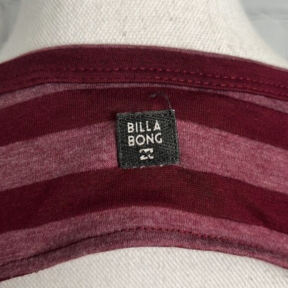 Billabong Dress - Cotton Burgundy Striped - L - Picture 3 of 4